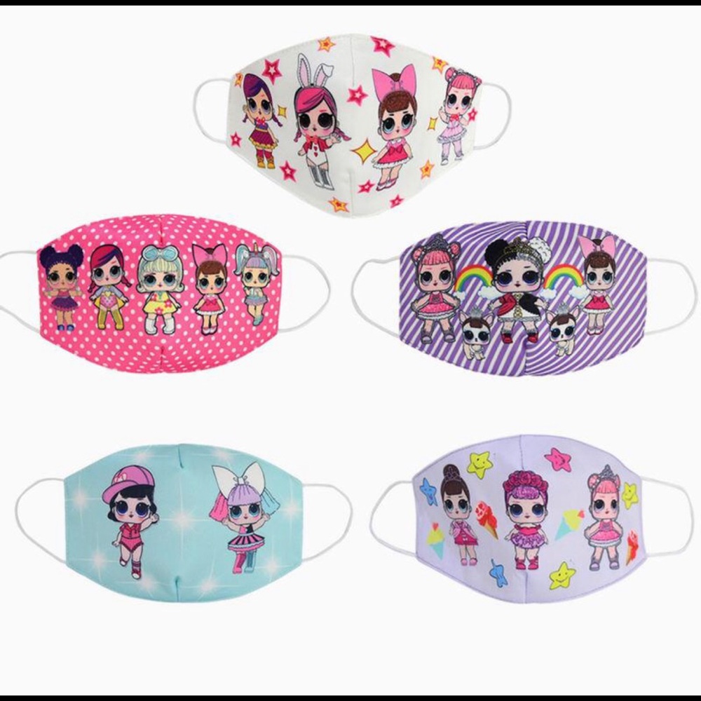 Pack of 2: Washable 2 layer kids surprise mask